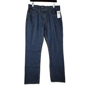 Old Navy Jeans Size 33x32 Mens Built-In Tough Straight Dark Wash NEW